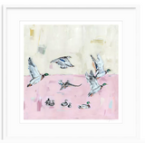 Taking Off Pink Ducks Fine Art Print