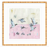 Taking Off Pink Ducks Fine Art Print