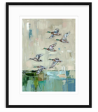 Mallards In Flight Ducks Fine Art Print
