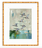 Mallards In Flight Ducks Fine Art Print
