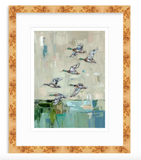 Mallards In Flight Ducks Fine Art Print
