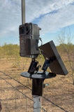 Patented T-Post Trail Camera Mount with 2 Articulating Arms