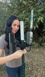 Patented T-Post Trail Camera & Solar Panel Mount — 1 Articulating Arm