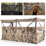 See-Through Hunting Blind Panel with Dog Door Pop up Waterflow Blind for 1-3 People