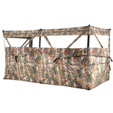 See-Through Hunting Blind Panel with Dog Door Pop up Waterflow Blind for 1-3 People