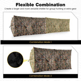 See-Through Hunting Blind Panel with Dog Door Pop up Waterflow Blind for 1-3 People