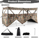 See-Through Hunting Blind Panel with Dog Door Pop up Waterflow Blind for 1-3 People