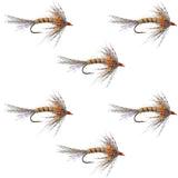 Orange Shakey Bealy Fall Soft Hackle Wet Fly - 6 Flies Hook Size 10