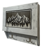Hidden Gun Safe Coat Rack Snow Mountain Wall Decoration Concealed Shelf Firearm Cabinet