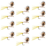 Sparkle Dun Pale Morning Dun Yellow Body PMD Mayfly 12 Flies Hook size 16