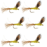 Sparkle Dun Pale Morning Dun PMD Yellow Body Mayfly 6 Flies Hook size 18