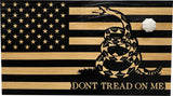 Dont Tread on Me Concealment Shelf - Quick Access Patriotic Hidden Gun Storage with Magnetic Lock - Safe & Secure Gun Concealment Furniture (Stripes)