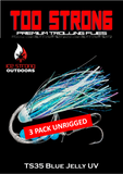 Ice Strong Outdoors - Too Strong Premium Trolling Flies - 3 Pack Unrigged - NEW 2026 Colors RELEASED!