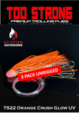 Ice Strong Outdoors - Too Strong Premium Trolling Flies - 3 Pack Unrigged - NEW 2026 Colors RELEASED!