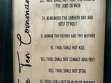 Ten Commandments Religious Gun Concealment Furniture - Handcrafted Hidden Gun Storage Wall Decor - Hidden Gun Shelf with Magnetic Lock for Quick Access - Made in the USA