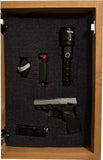 Hidden Gun Storage Cabinet Welcome to Our Home, Red Oak, Concealed Pistol Safe, Concealment Furniture, Handmade in the USA, Home Self Defense