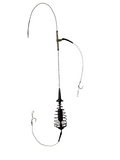 2 Pack Fishing Spring Feeder Baits Cage with 2 Hooks, Cage Hook Rigs Set with Sinker