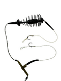 2 Pack Fishing Spring Feeder Baits Cage with 2 Hooks, Cage Hook Rigs Set with Sinker