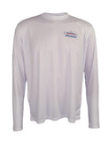 Men's Sun Protective Fishing Shirt White/Tarpon Layup