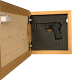 Wild Flower Hidden Gun Storage Wall Decor - Handcrafted Gun Concealment Furniture - Quick Access Handgun Safe with Magnetic Lock - Secure Hidden Wall Safe - USA Made (White)