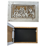White Wolf Gun Concealment Furniture - Handcrafted Hidden Gun Storage Wall Decor - Hidden Gun Shelf with Magnetic Lock for Quick Access