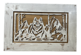 White Wolf Gun Concealment Furniture - Handcrafted Hidden Gun Storage Wall Decor - Hidden Gun Shelf with Magnetic Lock for Quick Access