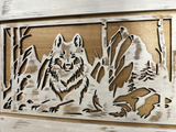 White Wolf Gun Concealment Furniture - Handcrafted Hidden Gun Storage Wall Decor - Hidden Gun Shelf with Magnetic Lock for Quick Access