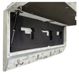 Winter Family Tree Gun Concealment Decor - Handcrafted Wooden Gun Cabinets - Gun Shelf Hidden Storage for Rifles, Shotguns, & Handguns - Quick Access Hidden Wall Safe