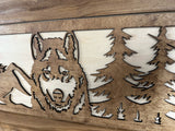 Wolf in the Wild Hidden Gun Storage - Coat Rack Concealment Shelf with Hooks for Coats, Bags, & Hats - Quick Access Hidden Gun Shelf - Secure Magnetic Lock