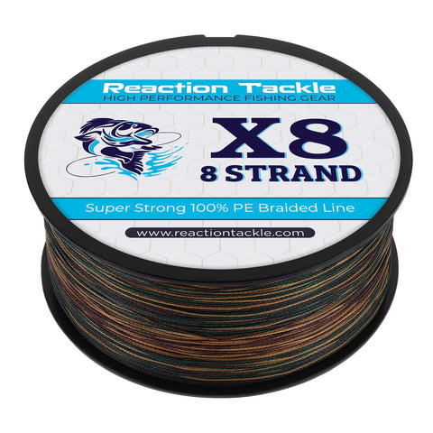 braided fishing line green Reaction Tackle X8 Braided Fishing Line