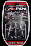 ZEUS TITANIUM  BROADHEADS (3 PACK) PLUS PRACTICE HEAD-COMES WITH BOTH 100/125 GR TIPS