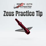 ZEUS TITANIUM  BROADHEADS (3 PACK) PLUS PRACTICE HEAD-COMES WITH BOTH 100/125 GR TIPS
