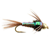 3 Pack Tungsten Bead Head Flash Back Pheasant Tail Nymph Size 12