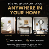 Wild Flower Hidden Gun Storage Wall Decor - Handcrafted Gun Concealment Furniture - Quick Access Handgun Safe with Magnetic Lock - Secure Hidden Wall Safe - USA Made (White)