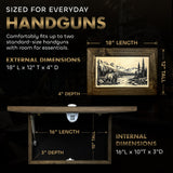 Wilderness Mountain Bear Gun Concealment Furniture - Handcrafted Hidden Gun Storage Wall Decor - Hidden Safe Furniture with Magnetic Lock for Quick Access - Made in USA