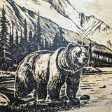 Wilderness Mountain Bear Gun Concealment Furniture - Handcrafted Hidden Gun Storage Wall Decor - Hidden Safe Furniture with Magnetic Lock for Quick Access - Made in USA
