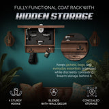 Wilderness Mountain Bear Gun Concealment Furniture - Handcrafted Hidden Gun Storage Wall Decor - Hidden Safe Furniture with Magnetic Lock for Quick Access - Made in USA