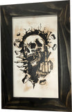 Hidden Gun Cabinet Safe with Skull Giving Middle Finger Wall Decor, Concealed Furniture
