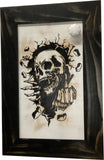 Hidden Gun Cabinet Safe with Skull Giving Middle Finger Wall Decor, Concealed Furniture