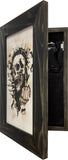 Hidden Gun Cabinet Safe with Skull Giving Middle Finger Wall Decor, Concealed Furniture