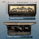 Mountain Scene Concealed Gun Storage Coat, Key, Bag Storage