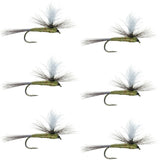 Blue Wing Olive BWO Parachute Dry Fly - 6 Flies Size 16