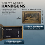 Buck and Doe in The Woods Gun Concealment Furniture - Handcrafted Hidden Gun Storage Wall Decor - Hidden Gun Shelf with Magnetic Lock for Quick Access