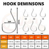 Double Offset Circle Hooks 5/0 - Value Pack