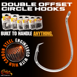 Double Offset Circle Hooks 10/0 - Value Pack