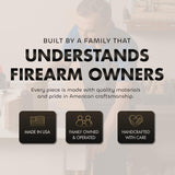 Dont Tread on Me Concealment Shelf - Quick Access Patriotic Hidden Gun Storage with Magnetic Lock - Safe & Secure Gun Concealment Furniture (Union)