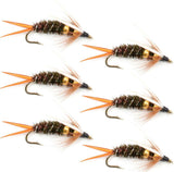 Double Bead Prince Nymph Fly Fishing Flies - 6 Flies Size 10
