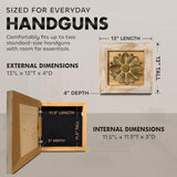 Wild Flower Hidden Gun Storage Wall Decor - Handcrafted Gun Concealment Furniture - Quick Access Handgun Safe with Magnetic Lock - Secure Hidden Wall Safe - USA Made (White)