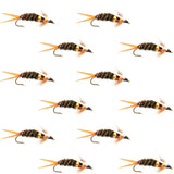 Double Bead Prince Nymph Fly - 12 Flies Size 8