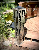 Deer at Dusk Corner Solar Pillar - Steel